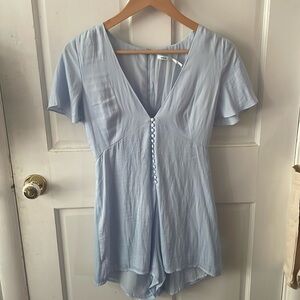 Beautiful Silky Kimchi Blue Romper Worn Once